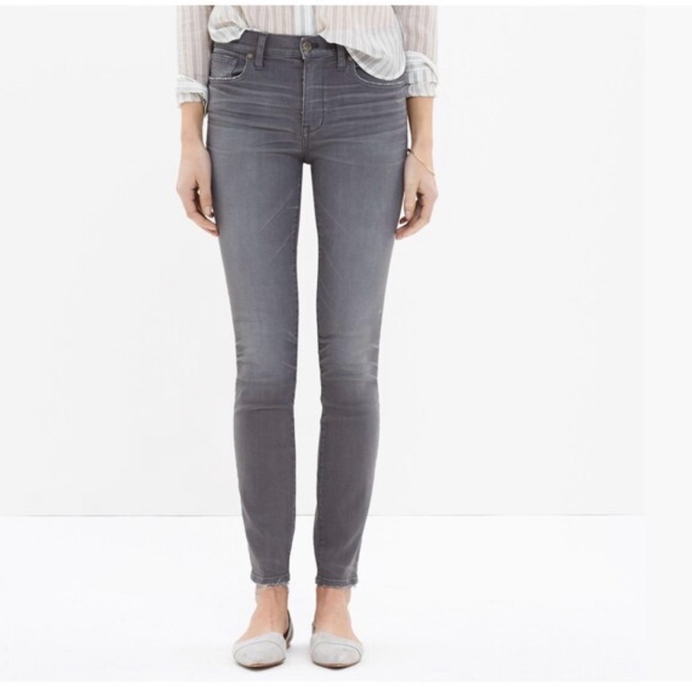 Madewell | Petite 9" High-Rise Skinny Jeans in Dusty Wash, Gray Old Sizing